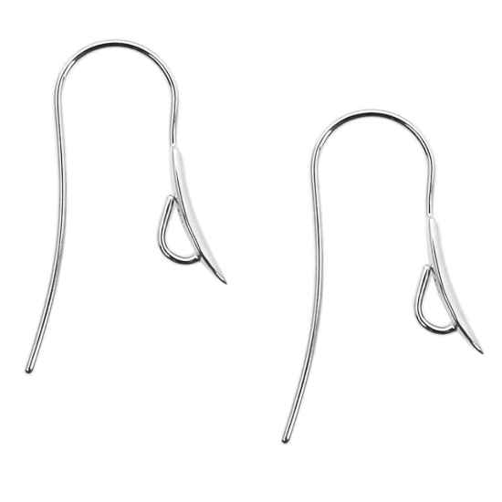 Wholesale Sterling Silver Fancy Earring Wire Hooks for Crystals (Sold per pair)