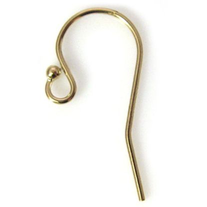 14k Gold Filled Fishhook Earwires with Ball (1 pair), Wholesale Earwire and Findings
