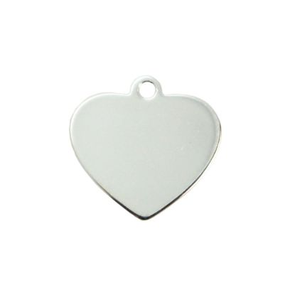 Wholesale Sterling Silver Heart Charm Stamping Blank - 12mm