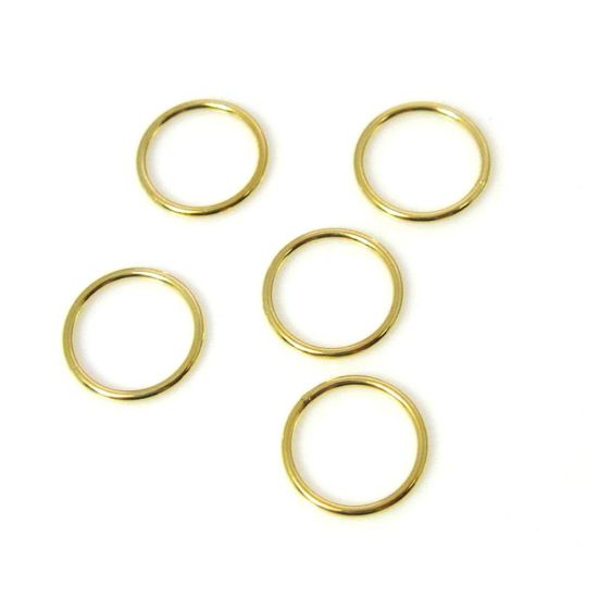 Wholesale Vermeil Closed Jump Rings,19ga,12mm (sold per pkg of 10pcs)