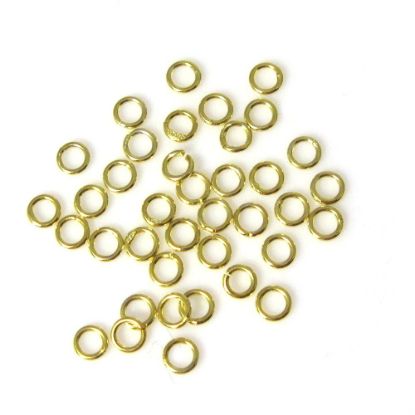 Wholesale Gold Over Sterling Silver Closed Jump Rings - 20ga, 4mm (20pcs)