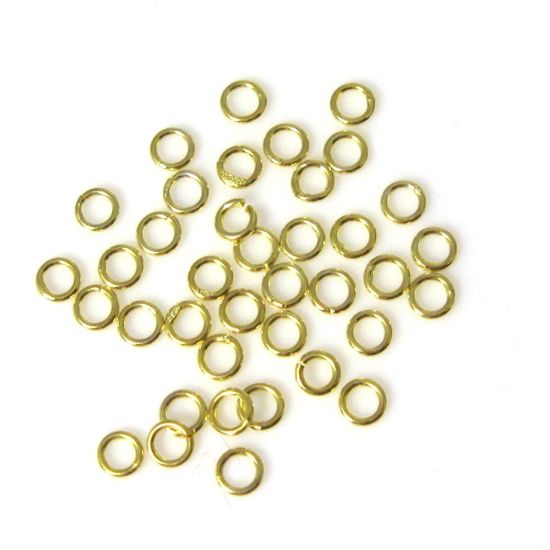 Wholesale Gold Over Sterling Silver Closed Jump Rings - 20ga, 4mm (20pcs)