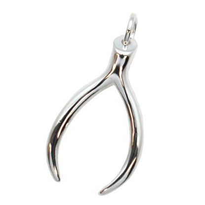 Wholesale Sterling Silver Wishbone Pendant, Charms and Pendants for Jewelry Making, Wholesale Findings