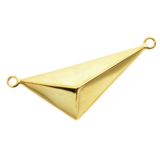 Wholesale Gold plated Sterling Silver Large Triangle Pendant, Charms and Pendants for Jewelry Making, Wholesale Findings