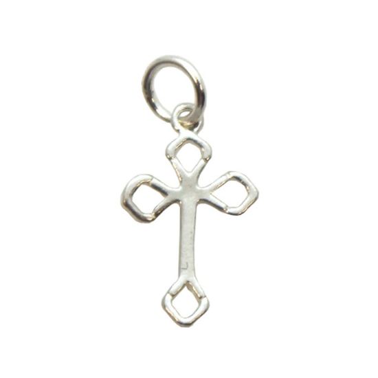 Wholesale Sterling Silver Fancy Cross Charm, Charms and Pendants for Jewelry Making, Wholesale Findings