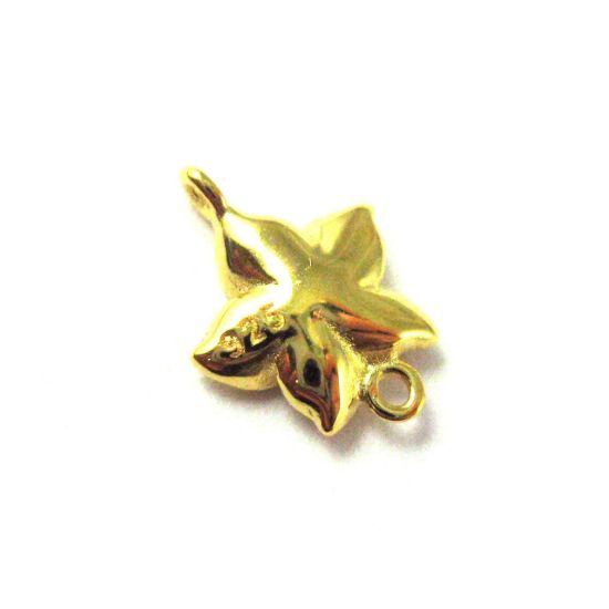 Wholesale Gold plated Sterling Silver Fragapani Flower Connector  Charms and Pendants for Jewelry Making, Wholesale Findings