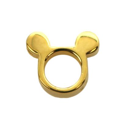 Wholesale Gold plated Sterling Silver Mouse Ears Charm, Charms and Pendants for Jewelry Making, Wholesale Findings
