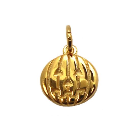 Wholesale Sterling Silver Round Pumpkin Disc Charm, Charms and Pendants for Jewelry Making, Wholesale Findings