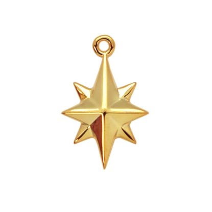 Wholesale Gold plated  Sterling Silver Northstar Charm,  Charms and Pendants for Jewelry Making, Wholesale Findings