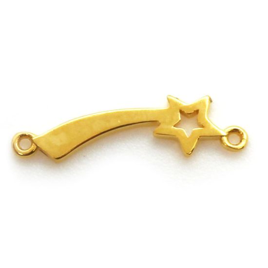 Wholesale gold plated Sterling Silver Shooting Star Connector Charm, Charms and Pendants for Jewelry Making, Wholesale Findings