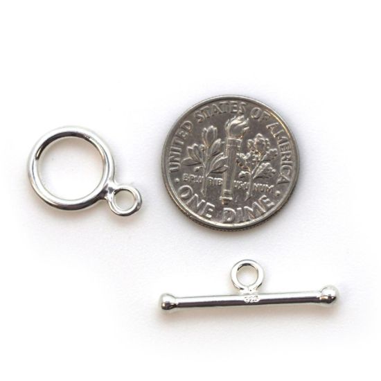 Wholesale Sterling Silver Simple Tiny Circle Toggle (Sold per 2 sets)