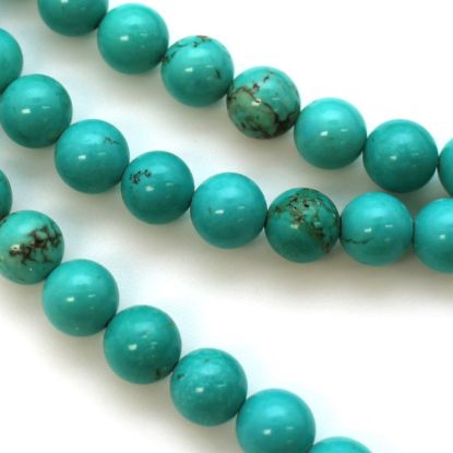 Wholesale Blue Howlite Beads - 8mm Round Shape (sold per strand)
