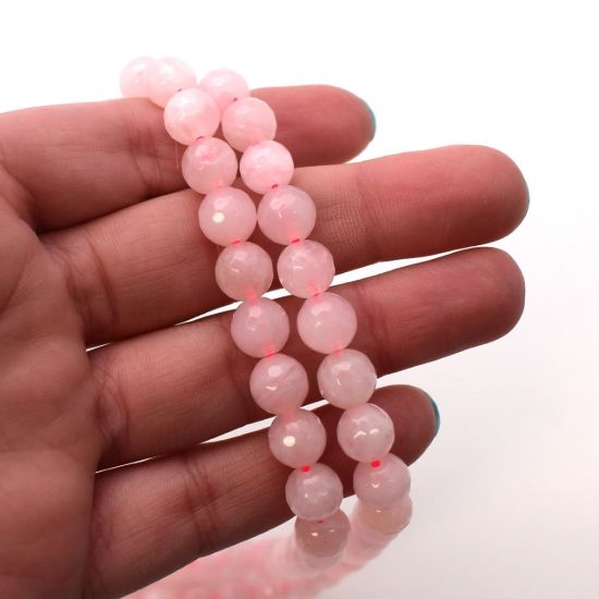 Wholesale Rose Quartz Beads - Natural Stone - Faceted Round 8mm (Sold Per Strand)