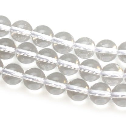 Wholesale Clear Crystal Quartz Beads - 8mm Smooth Round Beads - April Birthstone (Sold Per Strand)