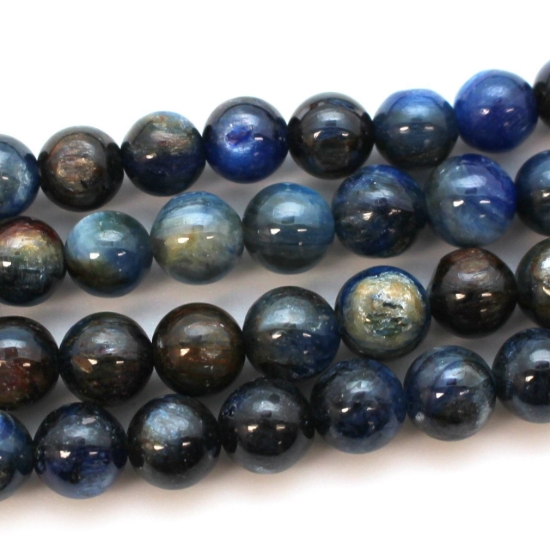 Wholesale Blue Kyanite - Smooth Round Beads - 8mm (sold per strand)