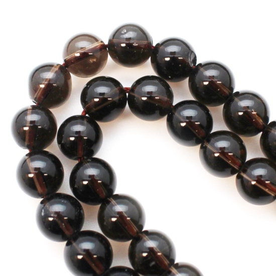 Wholesale Smoky Quartz Natural Stone - Smooth Round 8mm (sold per strand)