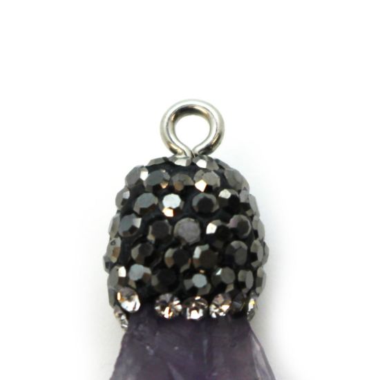 Wholesale Druzy Gemstone Pendant Pave Amethyst Pendant for Wholesale Supplies and Findings for Jewelry Making