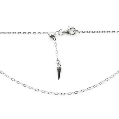 Wholesale 925 Italian Sterling Silver Adjustable Finished Chain - Light Flat Cable