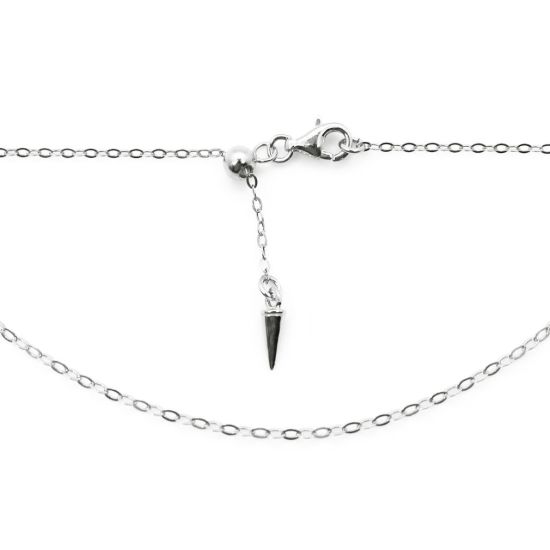 Wholesale 925 Italian Sterling Silver Adjustable Finished Chain - Light Flat Cable
