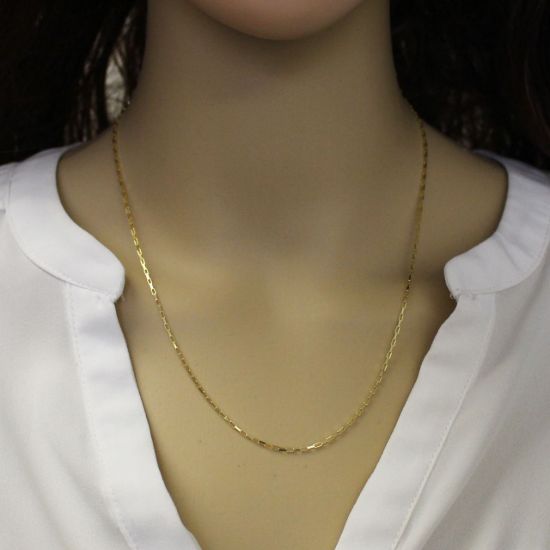 Wholesale Gold Over Sterling Silver Adjustable Finished Chain - Small Box Chain