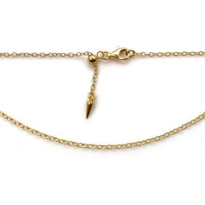 Wholesale Gold Over Sterling Silver Adjustable Finished Chain - Strong Cable Chain