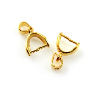 Wholesale Gold plated Sterling Silver Teardrop Pinch Bail Connector, Wholesale Findings
