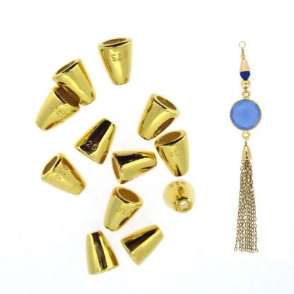 Wholesale Gold plated Sterling Silver Cone Bead Cap, Wholesale Findings