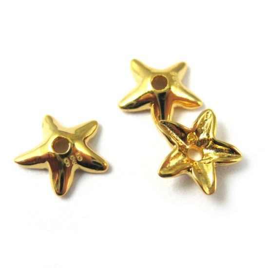 Wholesale Gold plated Sterling Silver Flower Bead Cap Spacer, Wholesale Findings