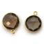 Wholesale Gold plated Sterling Silver Round Bezel Smokey Quartz Gemstone Pendant, Wholesale Gemstone Pendants for Jewelry Making