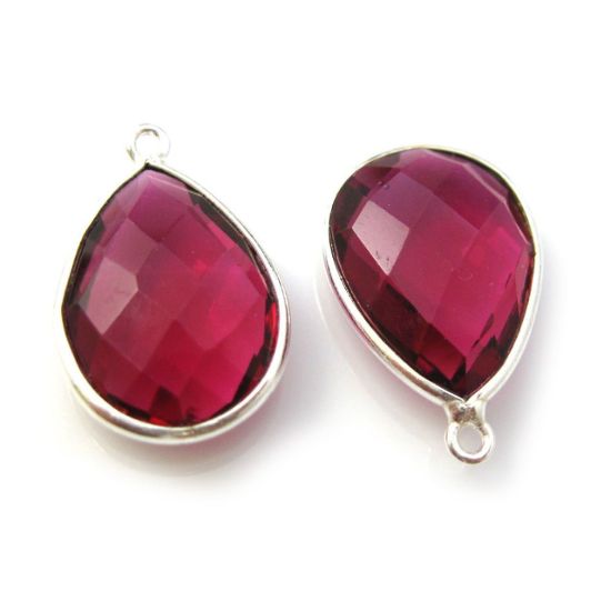 Wholesale Sterling Silver Teardrop Bezel Blue Sapphire Dyed Gemstone Pendant, Wholesale Gemstone Pendants for Jewelry Making