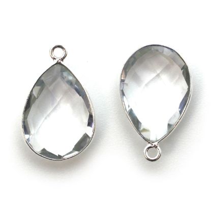 Wholesale Sterling Silver Teardrop Bezel Crystal Quartz Gemstone Pendant, Wholesale Gemstone Pendants for Jewelry Making