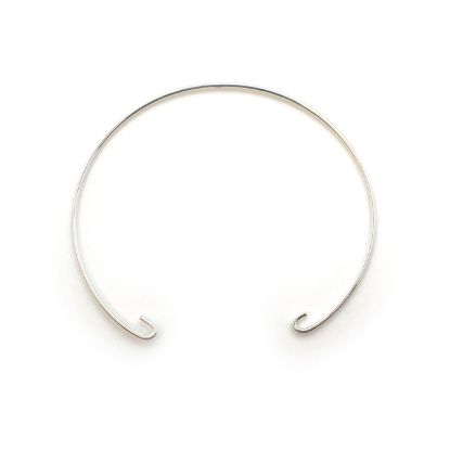 Wholesale Sterling Silver Half Circle Bangle Style Pendant Connector, Charms and Pendants for Jewelry Making, Wholesale Findings