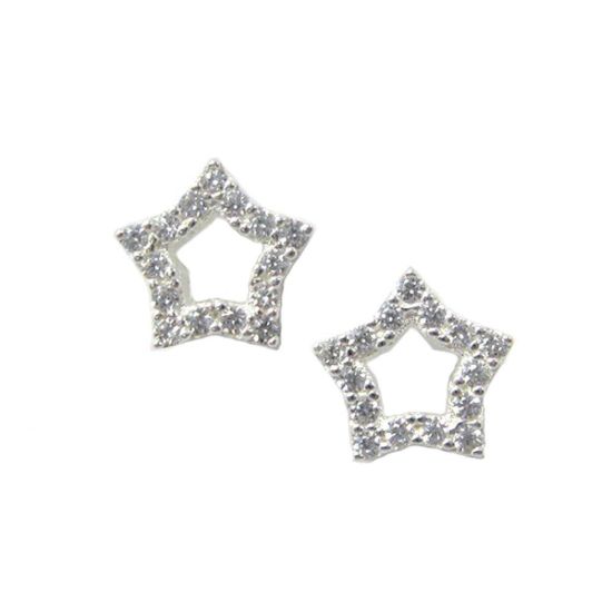 Wholesale Sterling Silver CZ Stone Pvae Star Studs for Jewelry Making, Wholesale Earwire and Findings