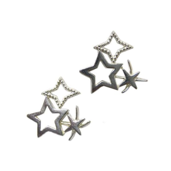 Wholesale Sterling Silver Firework Studs Earrings for Jewelry Making, Wholesale Earwire and Findings