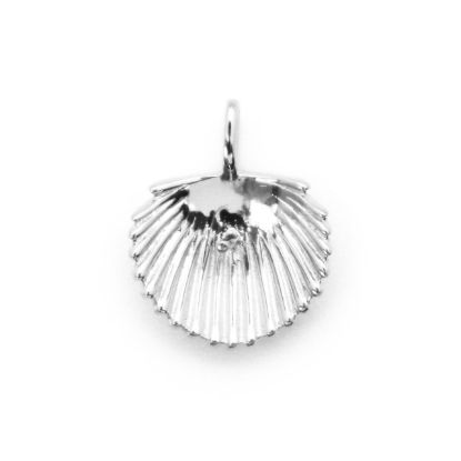 Wholesale 925 Sterling Silver Clam Shell Pearl Cup Bail for Half-Drilled Pearls (1 pc)