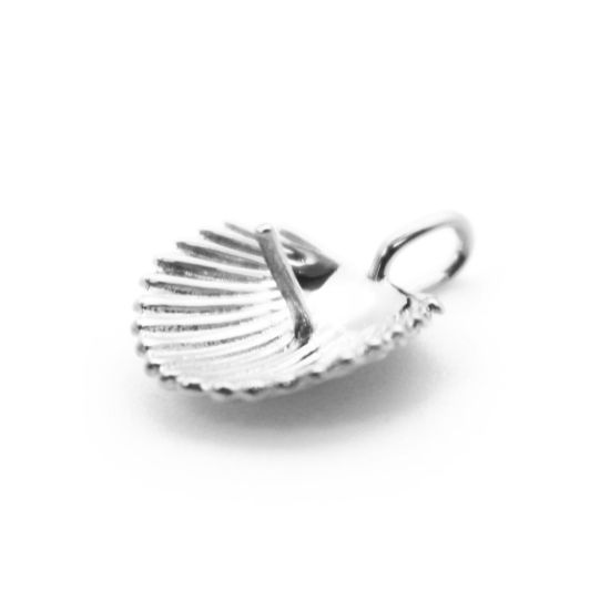 Wholesale 925 Sterling Silver Clam Shell Pearl Cup Bail for Half-Drilled Pearls (1 pc)