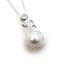 Wholesale Sterling Silver White Freshwater Pearl and Fancy Peacock CZ Stone Pendant Necklace-16"