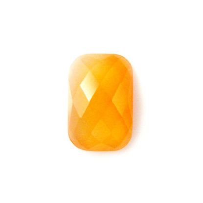 Wholesale Cabochon Faceted Carnelian Rectangle, 8x12mm, Grade A