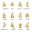 Wholesale Gold plated Sterling Silver Zodiac Horoscope Charms, Charms and Pendants for Jewelry Making, Wholesale Findings
