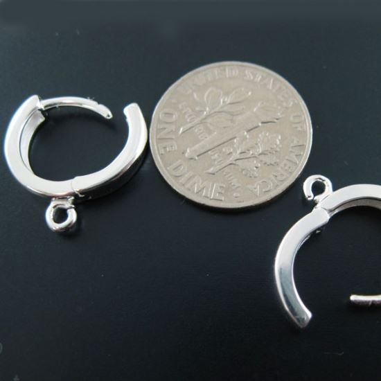 Wholesale Sterling Silver Strong Hoop Earrings for Jewelry Making, Wholesale Earwire and Findings