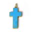 Wholesale Gold Plated Blue Howlite Turquoise Cross Pendant
