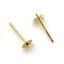 Wholesale Gold Over Sterling Silver Earring Studs for Half Drilled Pearls and Beads - 5mm (5 pairs - 10 pcs)