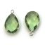 Wholesale Sterling Silver Teardrop Bezel Green Amethyst Quartz Gemstone Pendant, Wholesale Gemstone Pendants for Jewelry Making