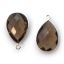Wholesale Sterling Silver Teardrop Bezel Smokey Quartz Gemstone Pendant, Wholesale Gemstone Pendants for Jewelry Making