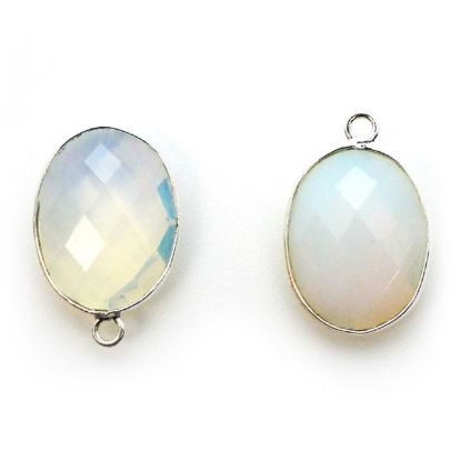 Wholesale Sterling Silver Oval Bezel Opalite Gemstone Pendant, Wholesale Gemstone Pendants for Jewelry Making