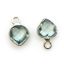 Wholesale Sterling Silver Bezel Charm Pendant - 10x7mm Tiny Heart Shape - Aqua Quartz - March Birthstone