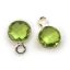 Wholesale Sterling Silver Bezel Charm Pendant - 7mm Tiny Circle Shape - Peridot - August Birthstone