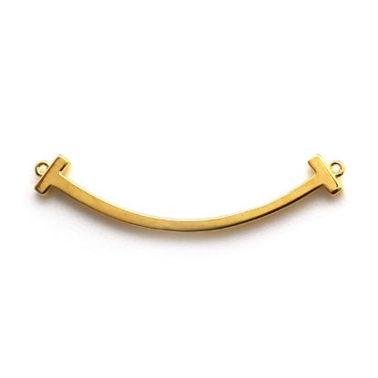 Wholesale Gold Over Sterling Silver Smiley Bar Connector - 37mm