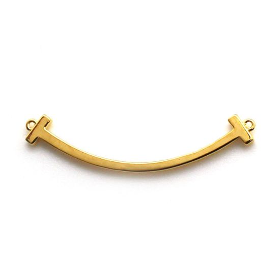 Wholesale Gold Over Sterling Silver Smiley Bar Connector - 37mm