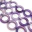 Wholesale Purple Nature Agate - Big 30mm Ring (sold per strand) 